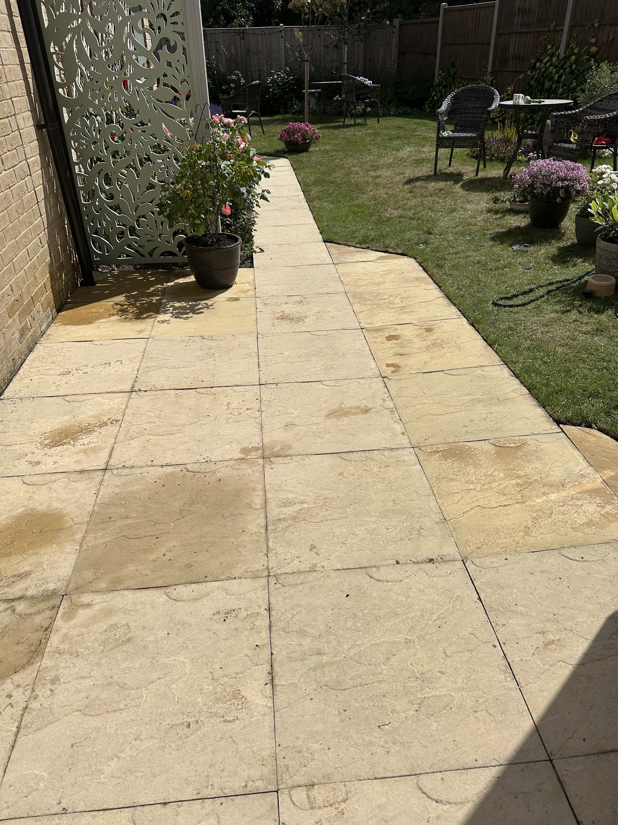 The same patio finished and clean
